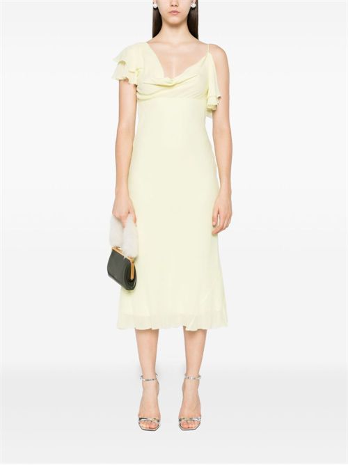 Midi dress with ruffles SELF PORTRAIT | PF25070MYELLOW